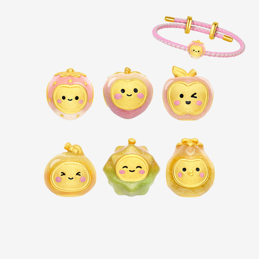 24K Gold Temperature Color Changing Enamel Fun Fruit Charm