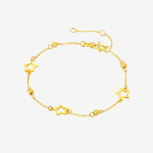24K Gold Shining Stars Bracelet