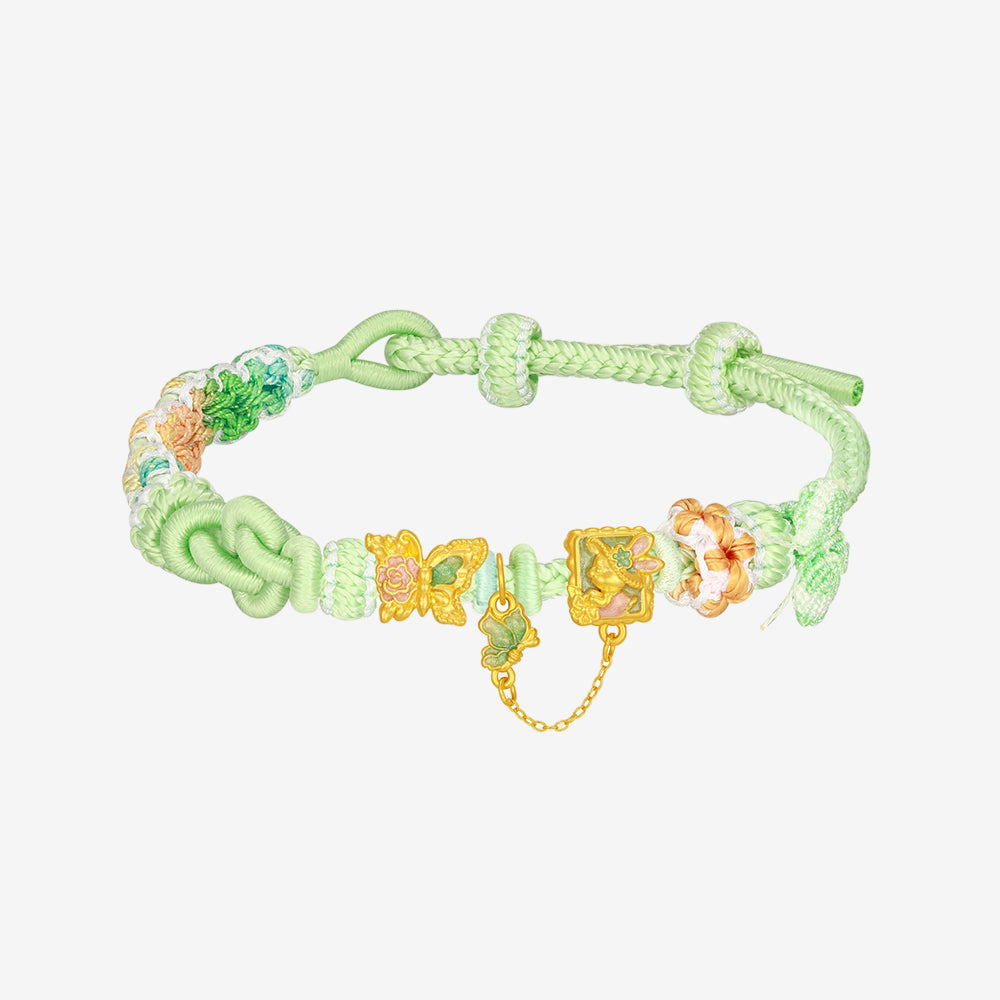 Fairy Tale Series 24K Green Butterfly Rabbit Bracelet