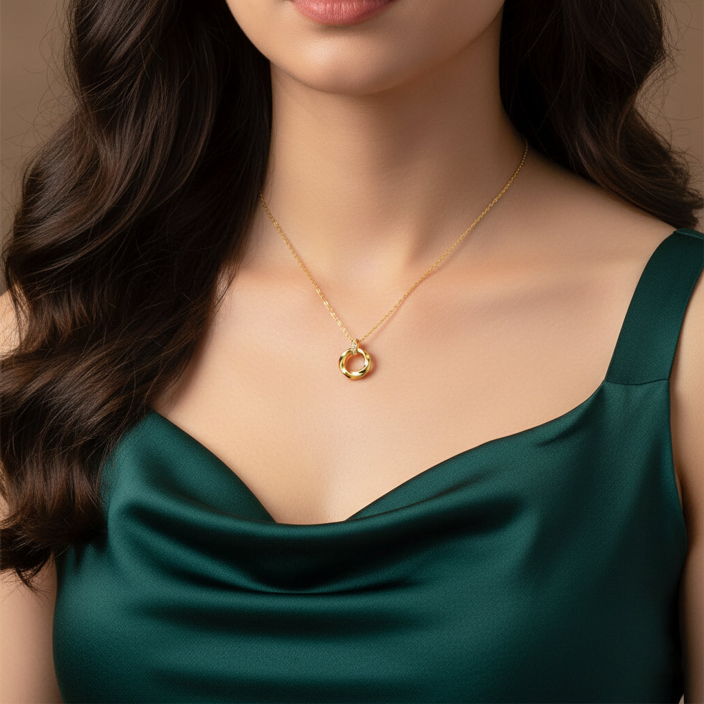 [Pre-sale] 24K Gold Diamond Classic Mobius Strip Pendant