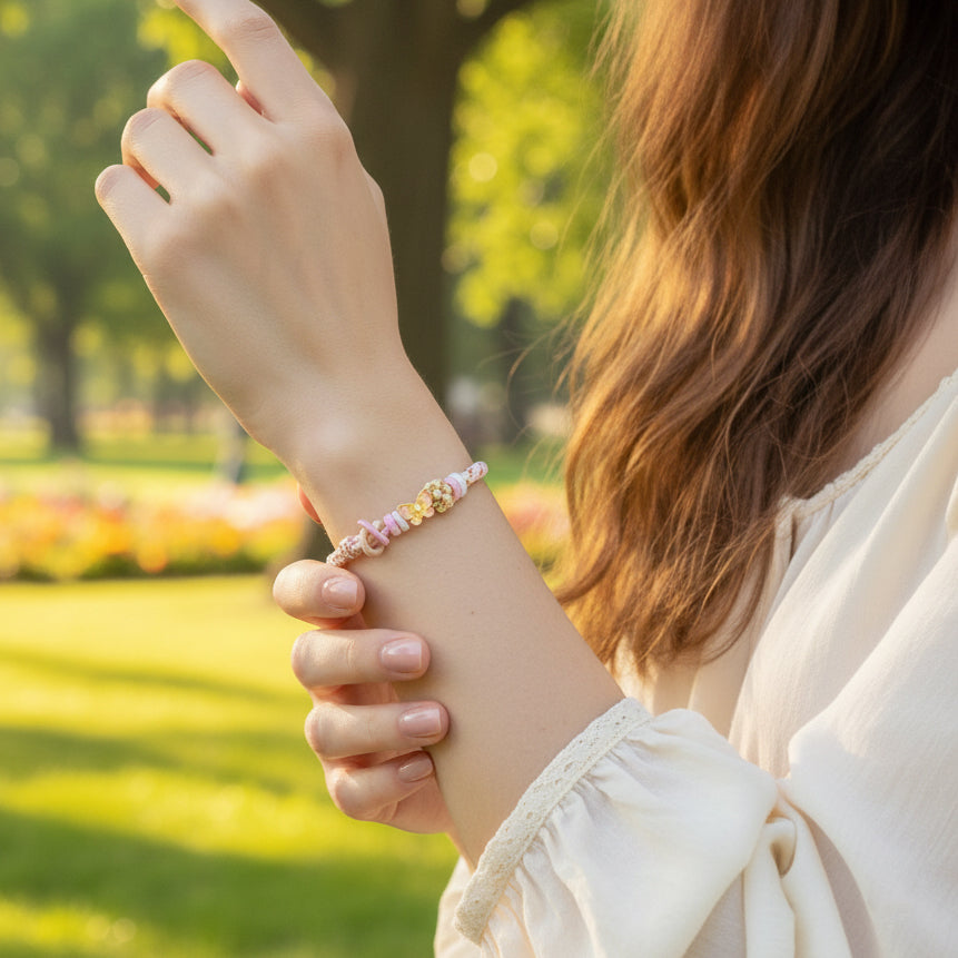 Twenty-Four Solar Terms Series 24K Gold Pearl Butterfly Charm