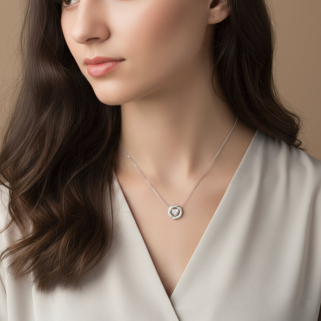 Gold Plated Silver Beating Heart Necklace