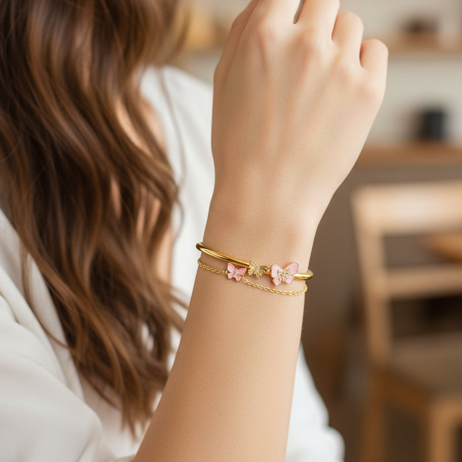 Silver Elegant Butterfly Bracelet
