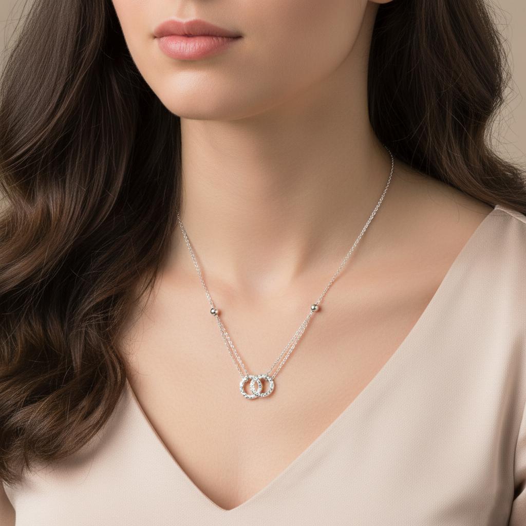 [Pre-sale] Pt950 Platinum Double Circle Interlocking Necklace