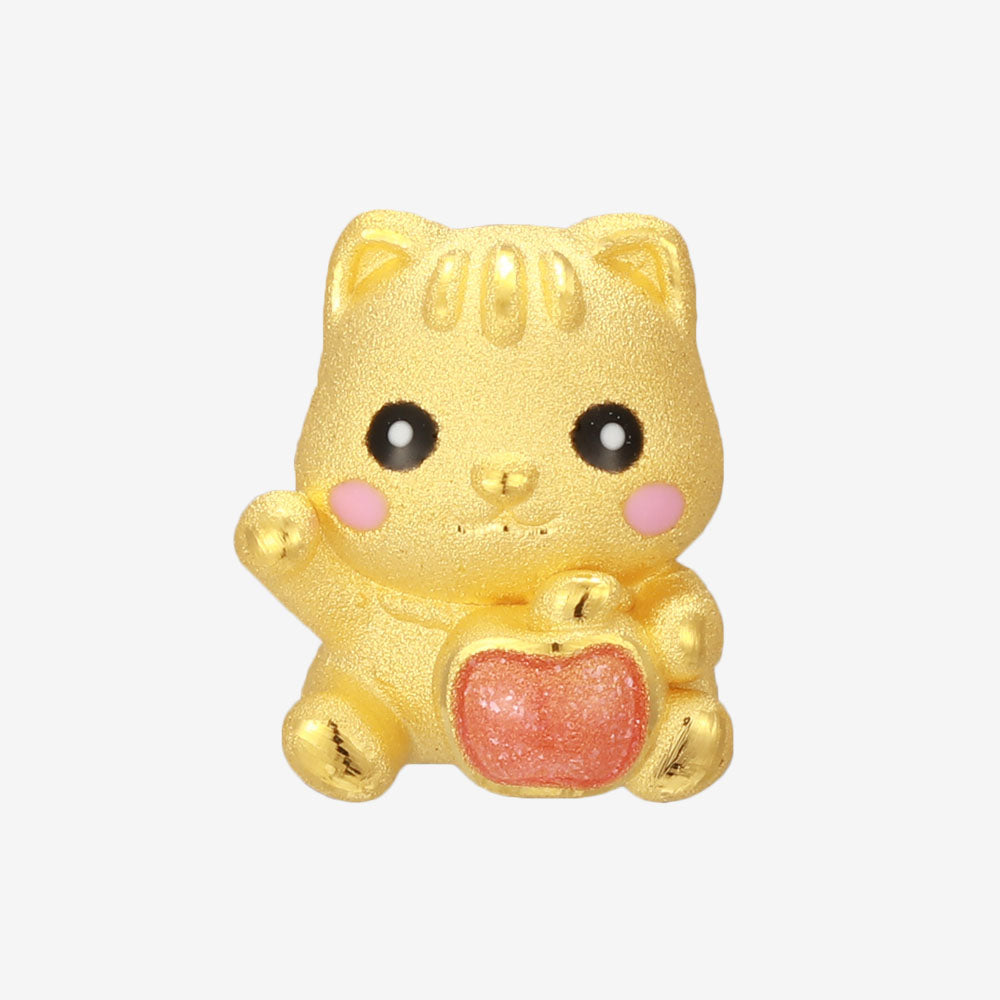 Children's Series 24K Gold Lucky Cat Charm