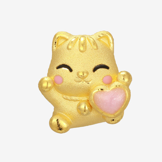 Children's Series 24K Gold Lucky Cat Charm