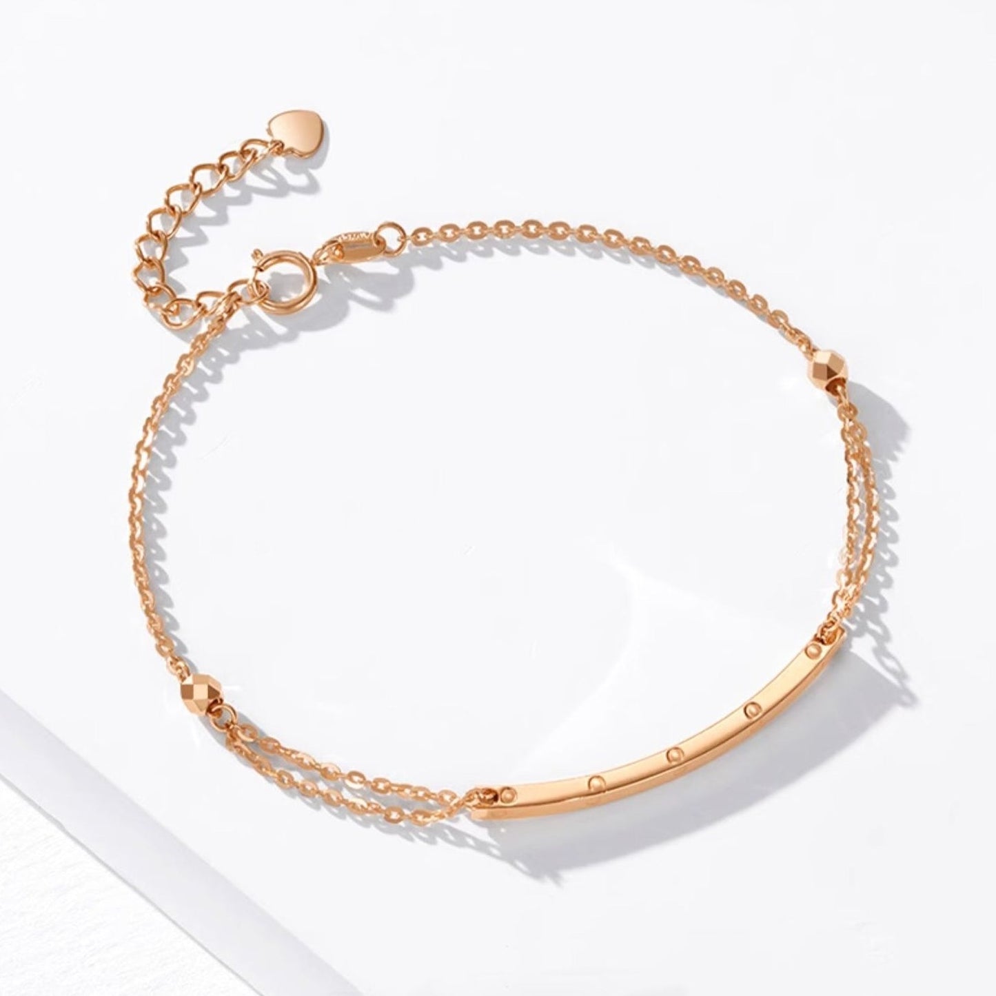 18K Rose Gold Minimalist Adjustable Bracelet