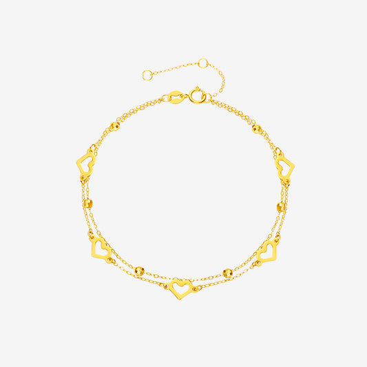 18K Double Layers Love Bracelet