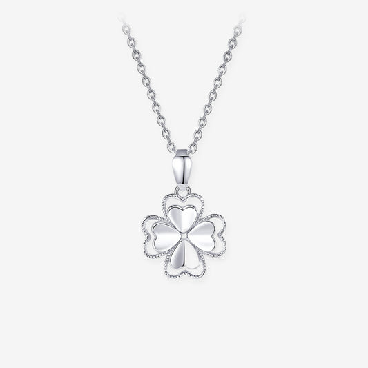 Platinum Four-Leaf Clover Pendant