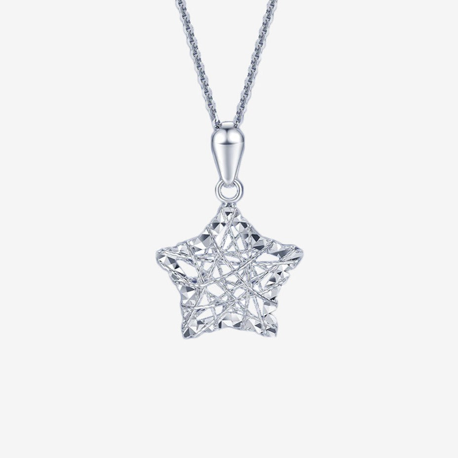 Pt950 Platinum Hallow Star Necklace Pendant