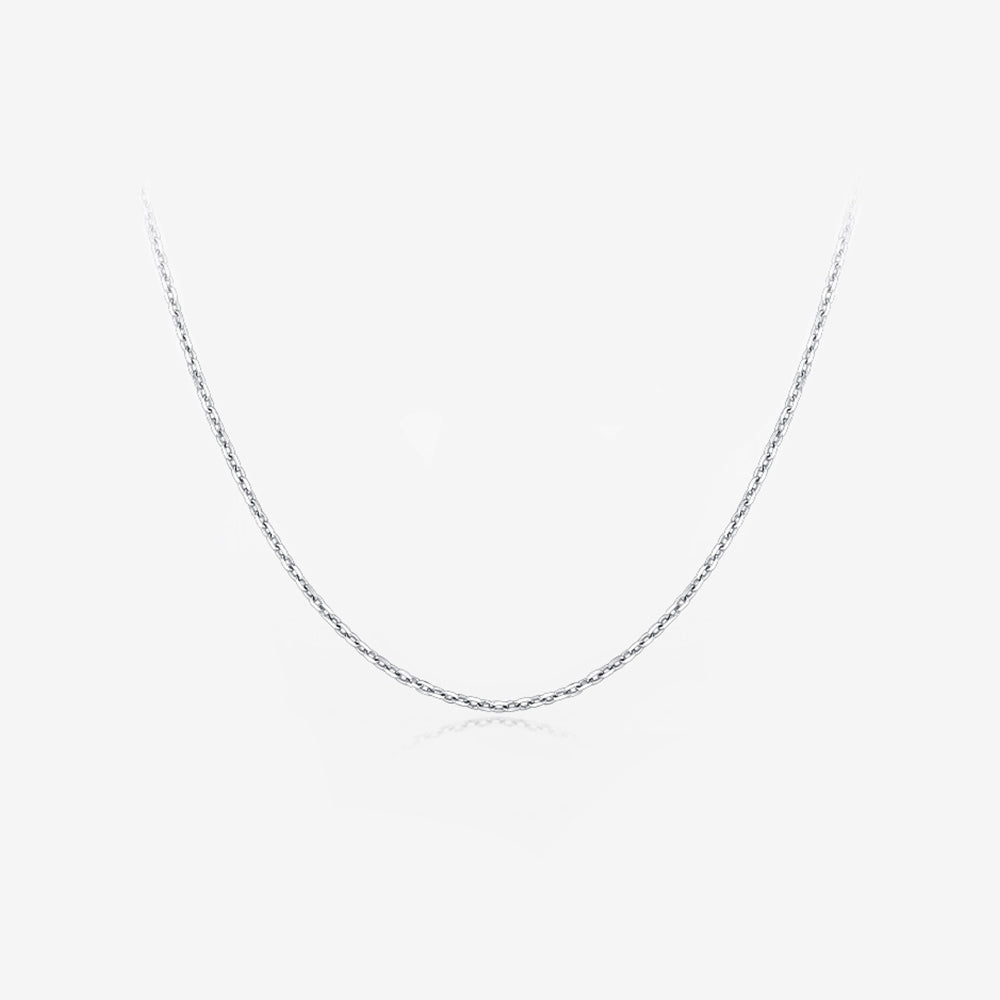 Pt950 Platinum O-Chain Versatile Basic Necklace