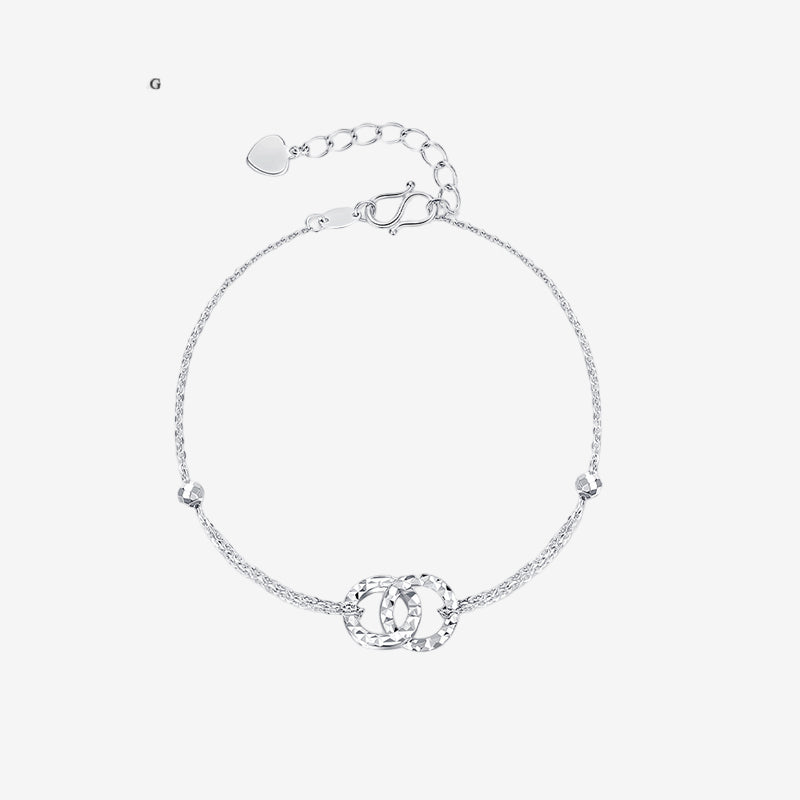 [Pre-sale] Pt950 Platinum Double Circle Bracelet