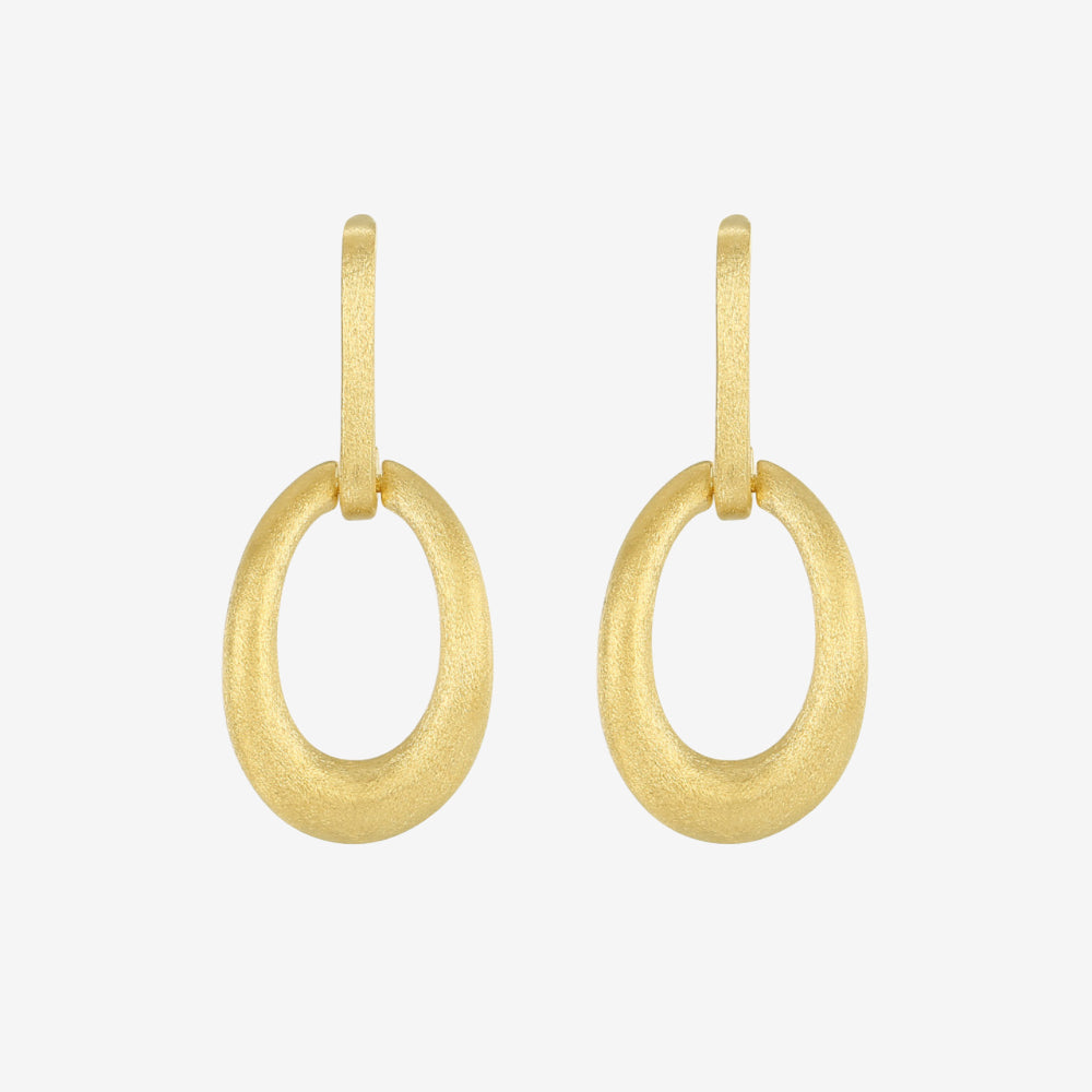 S925 Silver Yellow Hoop Dangling Earrings