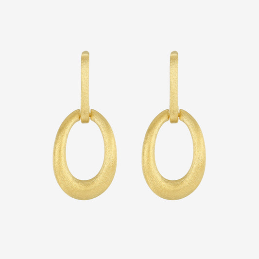 S925 Silver Yellow Hoop Dangling Earrings