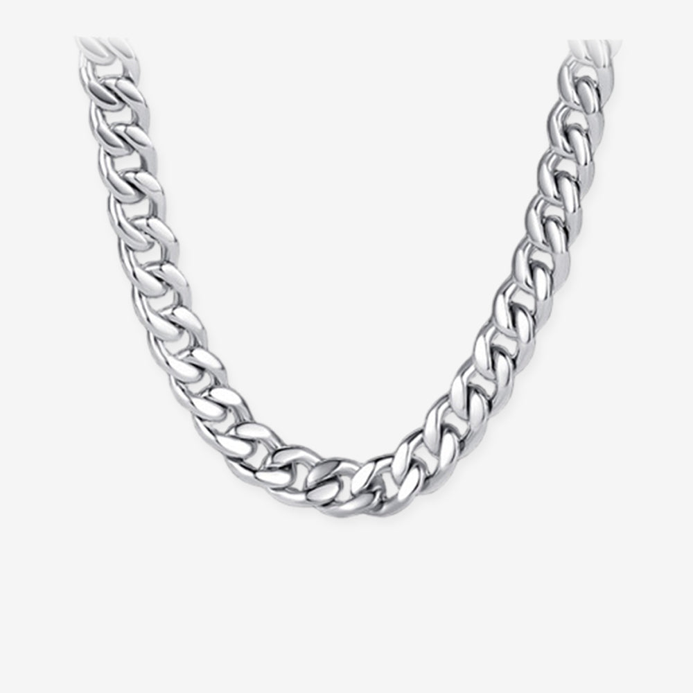 [Pre-sale] Silver M-shaped Buckle Curb Chain Men Necklace