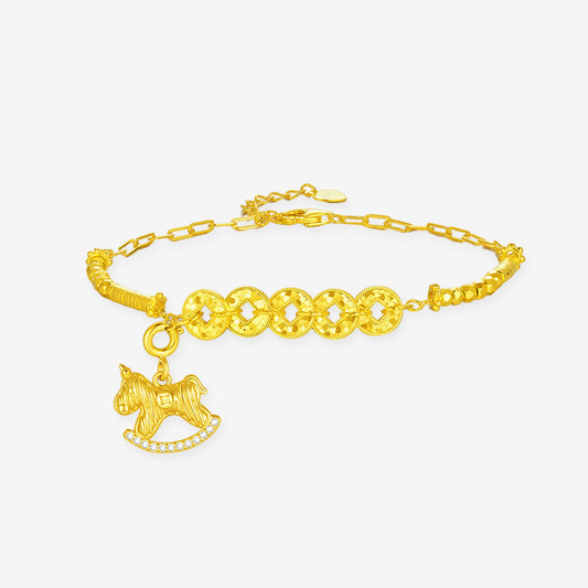 [Pre-sale] S925 Silver Zircon Rocking Horse Pendant