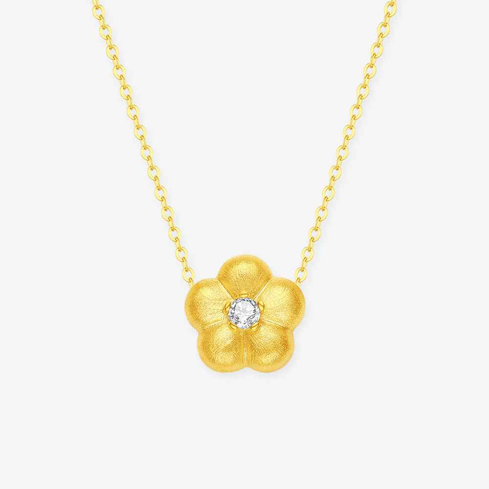 [Pre-sale] S925 Silver Zircon Cute Flower Necklace