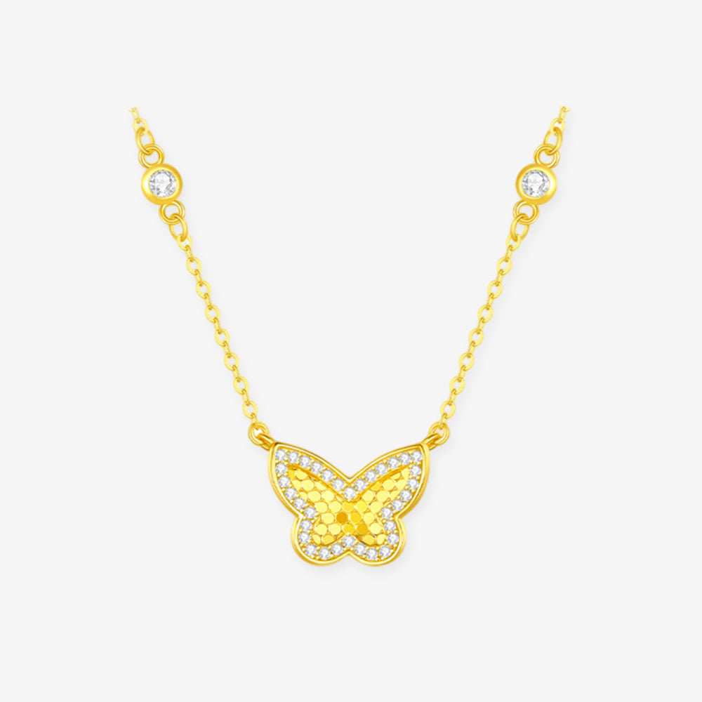 [Pre-sale] S925 Silver Zircon Autumn Butterfly Necklace