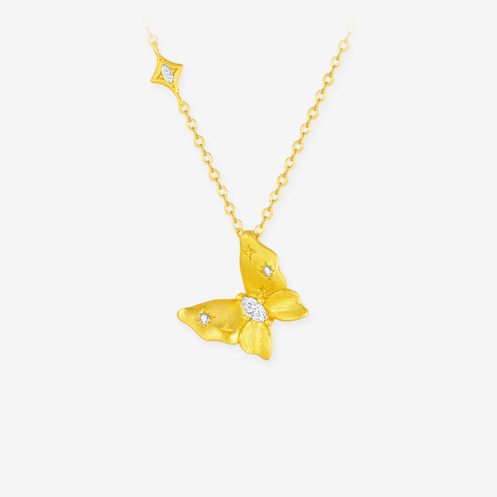Gold Plated Silver Elegant Butterfly Bracelet