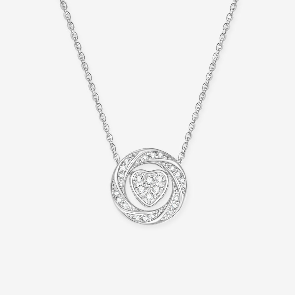 S925 Silver Beating Heart Necklace