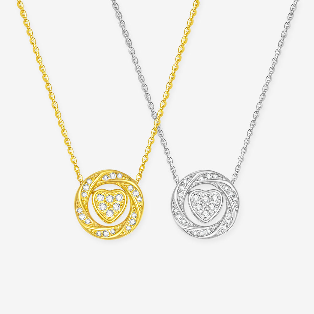S925 Silver Beating Heart Necklace