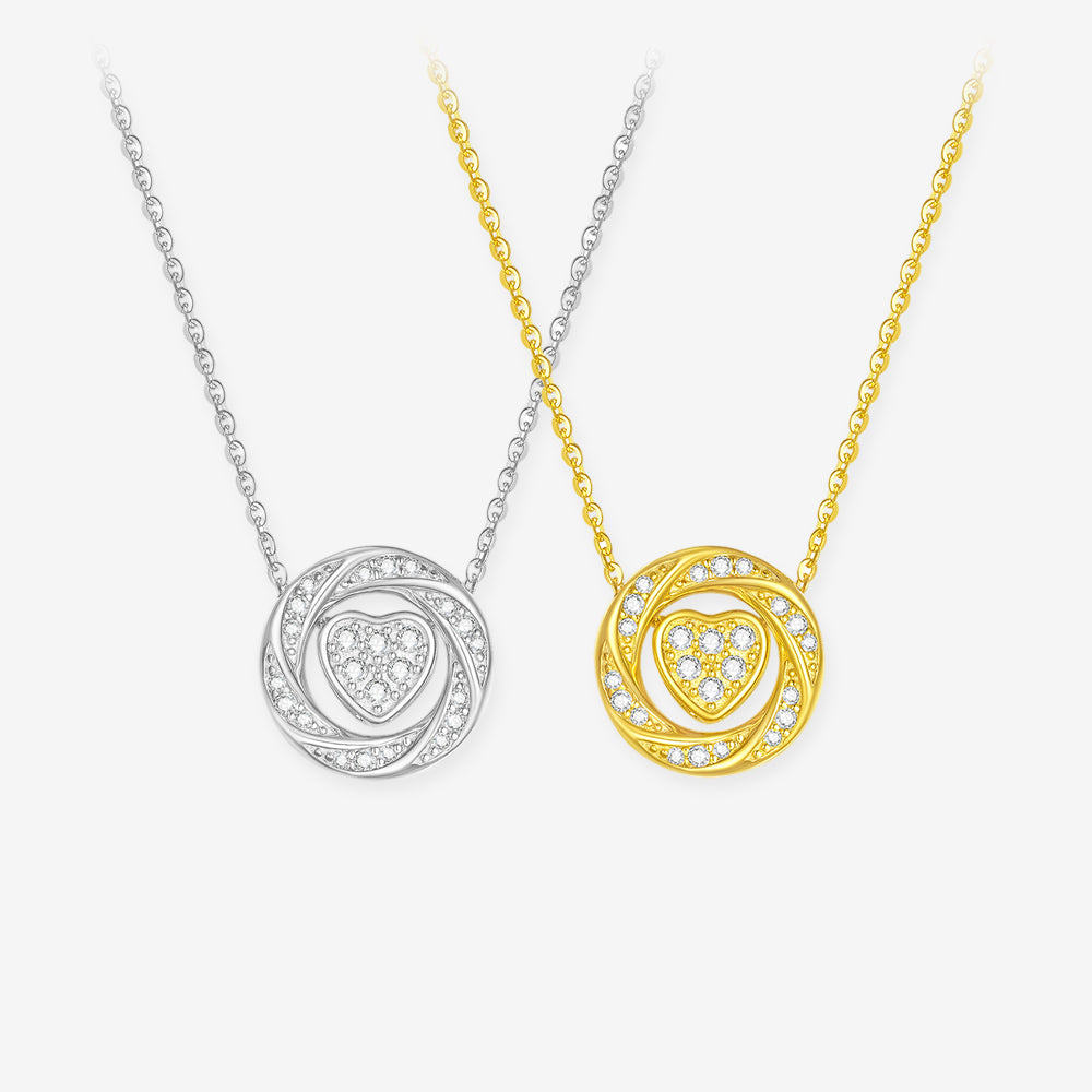 Silver Beating Heart Necklace