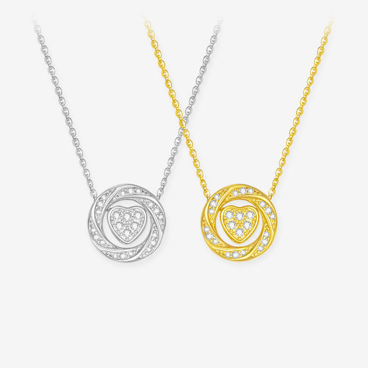 Silver Beating Heart Necklace