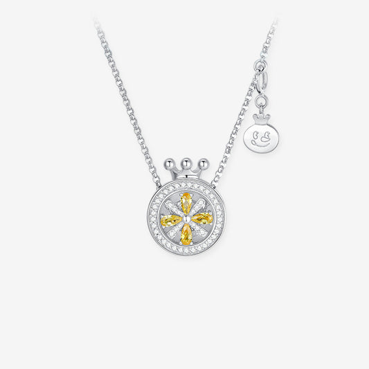 MIXUE Co-branded Series Silver Snow King Lemon Slice Necklace