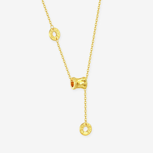 S925 Silver Golden Small Waist Barrel Necklace