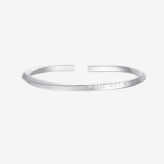 990 Silver Mobius Strip Open Bracelet