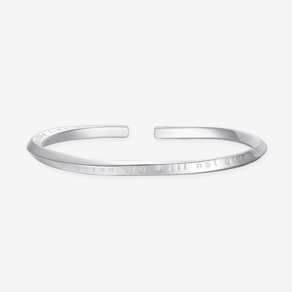 990 Silver Mobius Strip Open Bracelet