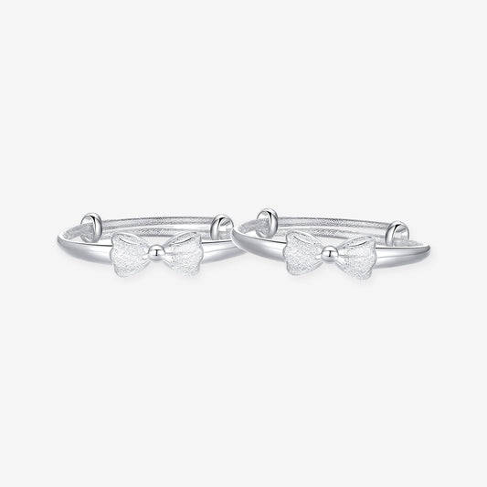 Silver Bow-knot Newborn Baby Child Bracelet