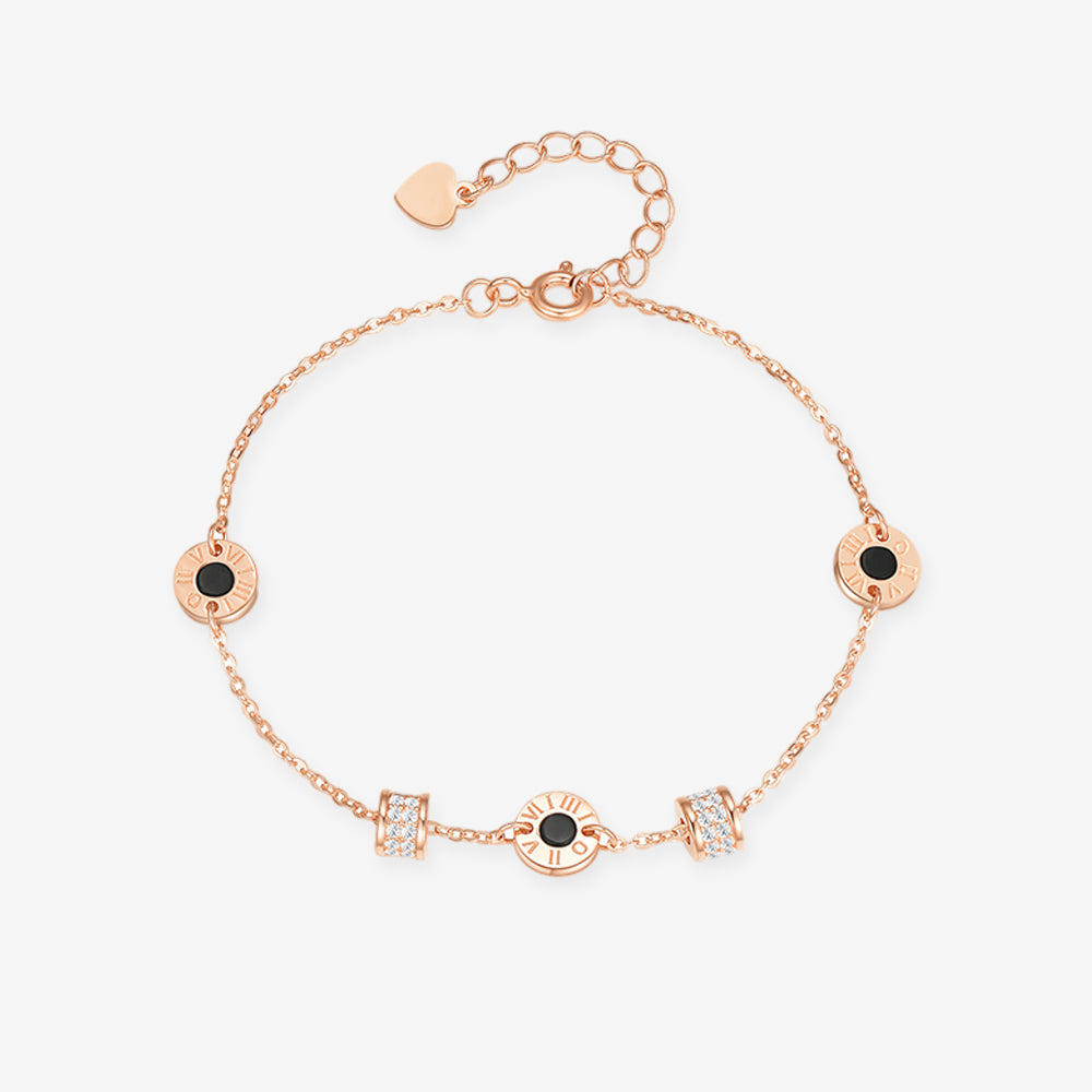 Gold Plated Silver Malachite Onyx Dopamine Small Waist Bracelet