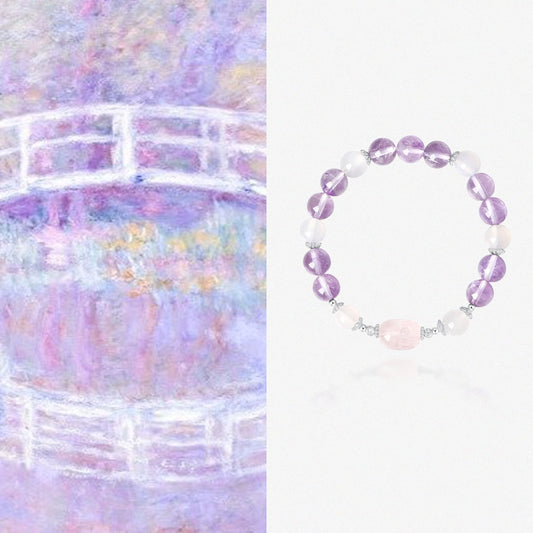 S925 Silver Lucky Pixiu Chalcedony Purple Crystal Amethyst Beaded Bracelet