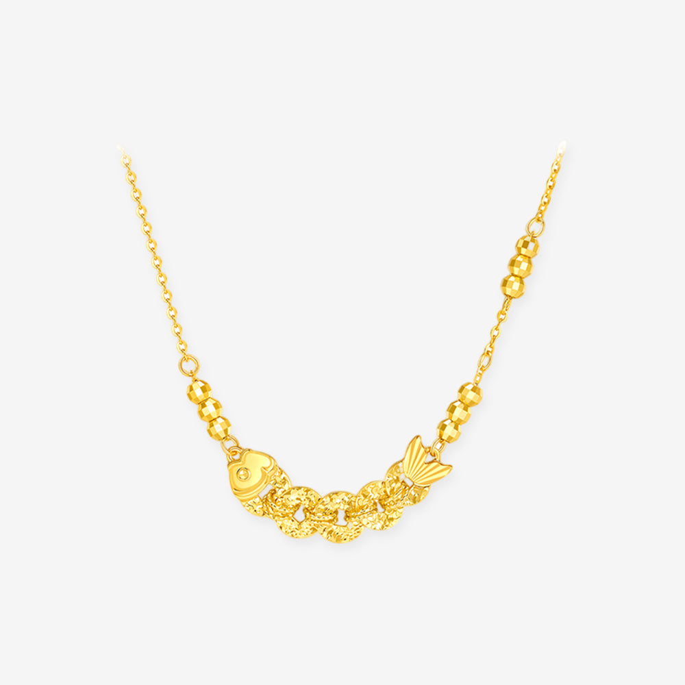 [Pre-sale] S925 Silver Coin Koi Goldfish Jewelry Set - Bracelet Necklace