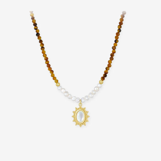 Silver Pearl Sicily Holiday Vintage Necklace