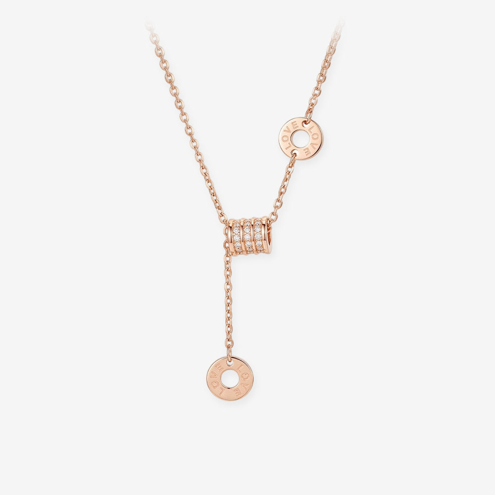 Rose Gold Plated Silver Small Waist Necklace