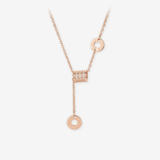 Rose Gold Plated Silver Small Waist Necklace