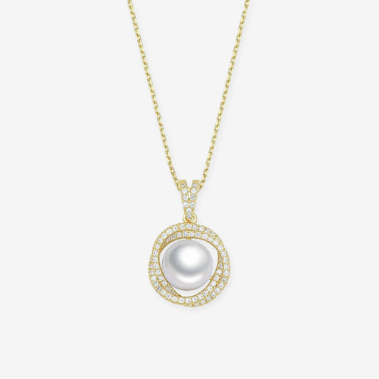S925 Silver Line Pearl Necklace