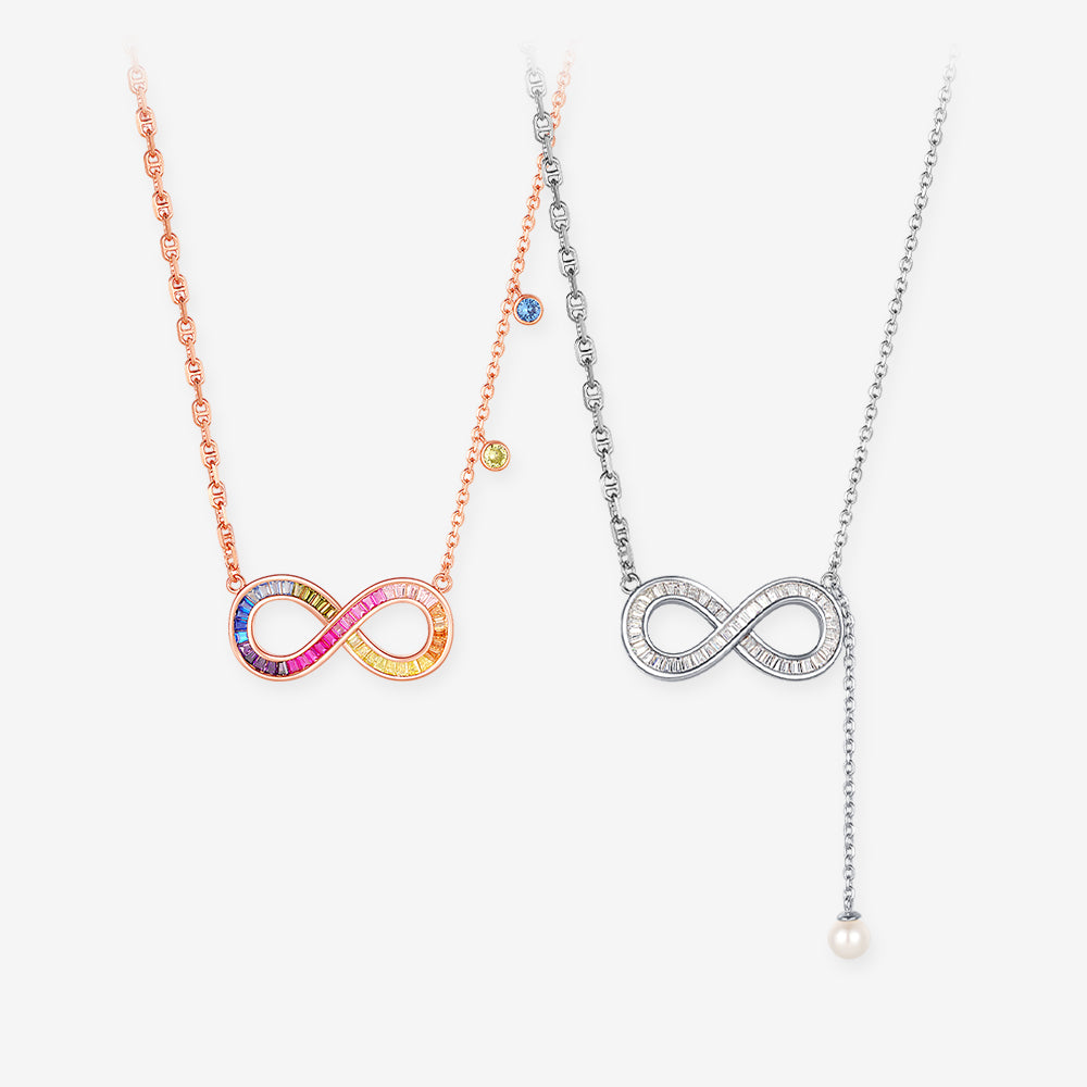 Silver Mobius of Love Necklace