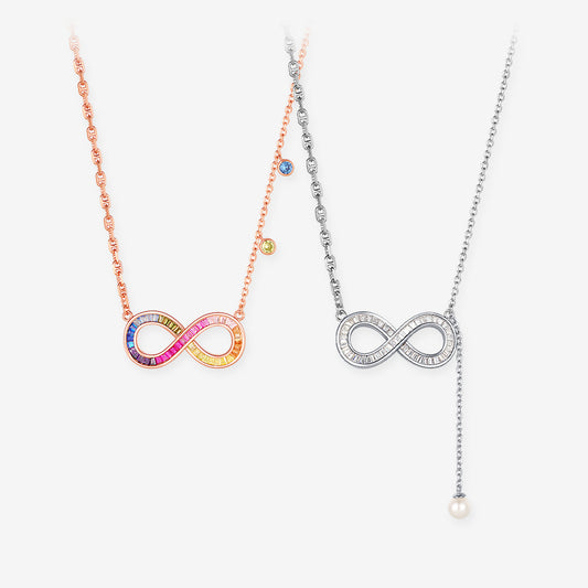 Silver Mobius of Love Necklace