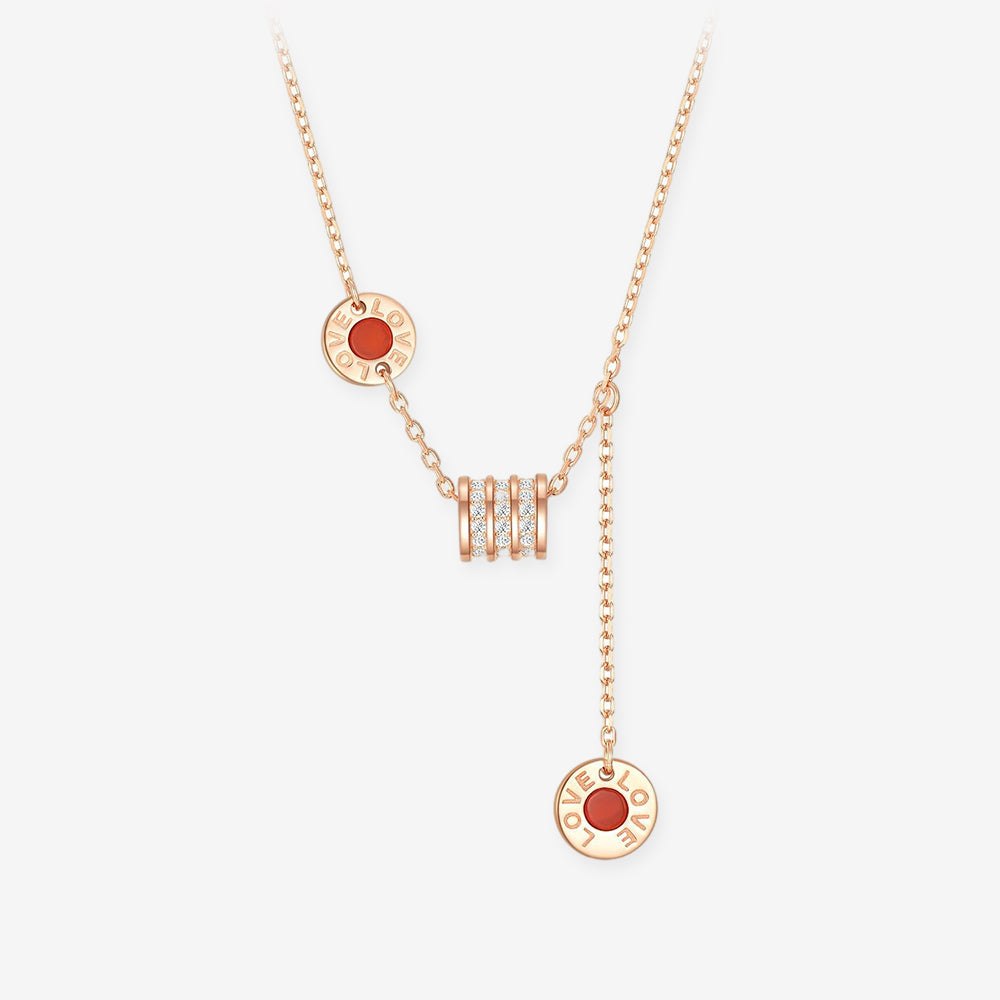 Silver Malachite Onyx Dopamine Small Waist Necklace