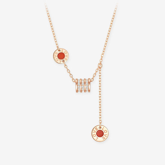 Silver Malachite Onyx Dopamine Small Waist Necklace