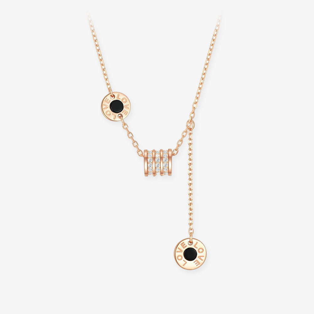 Silver Malachite Onyx Dopamine Small Waist Necklace