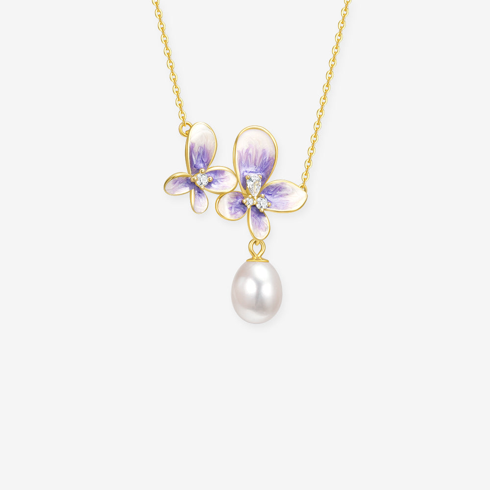 [Pre-sale] S925 Silver Pearl Wisteria Flower Shining Jewelry set