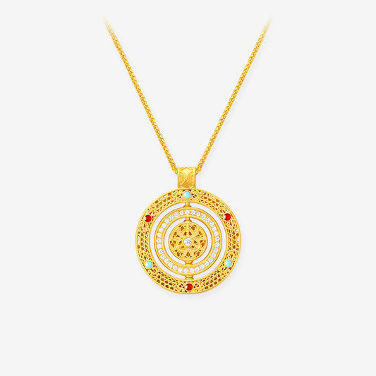 [Pre-sale] Silver Gold Plated Zircon Compass Necklace