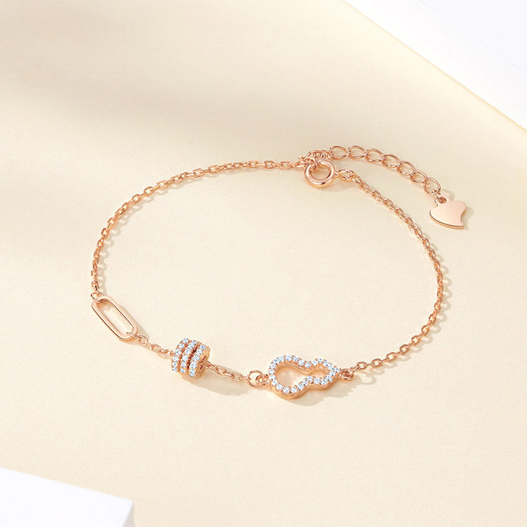 [Pre-sale] Silver Zircon Gourd Small Waist Bracelet