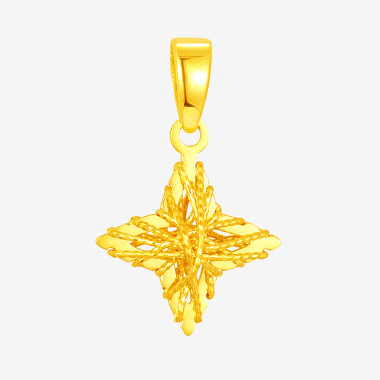 24K Gold Star Necklace Pendant