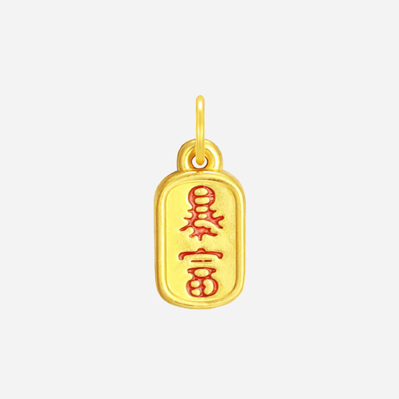 Wonderful Equation Series 24K Gold Get Rich and Beautiful Dangle Charm