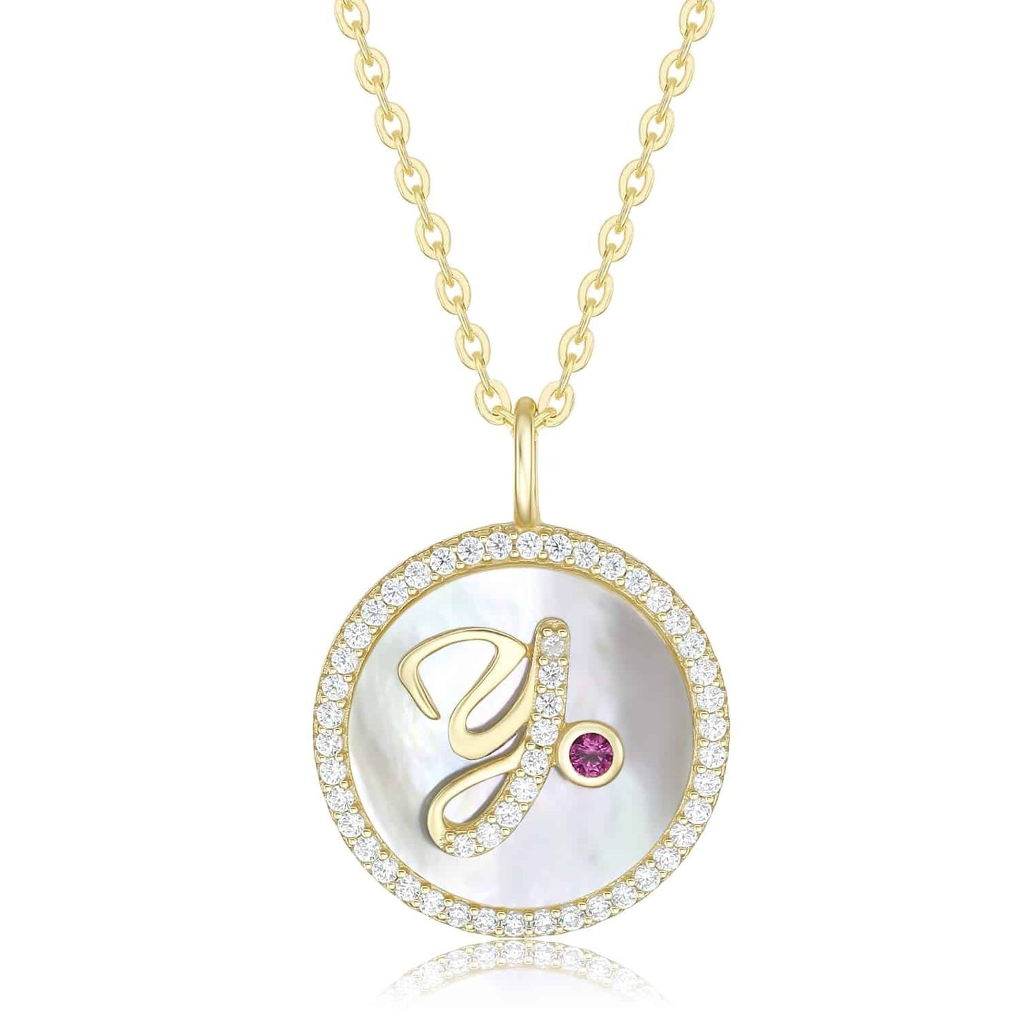 S925 Silver Alphabet Necklace